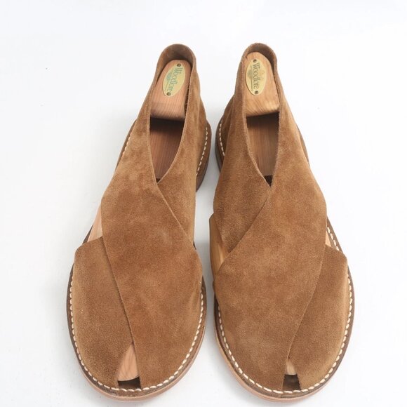 Jacques Soloviere The Biarritz Tobacco Brown Suede Sandals, Size 45
